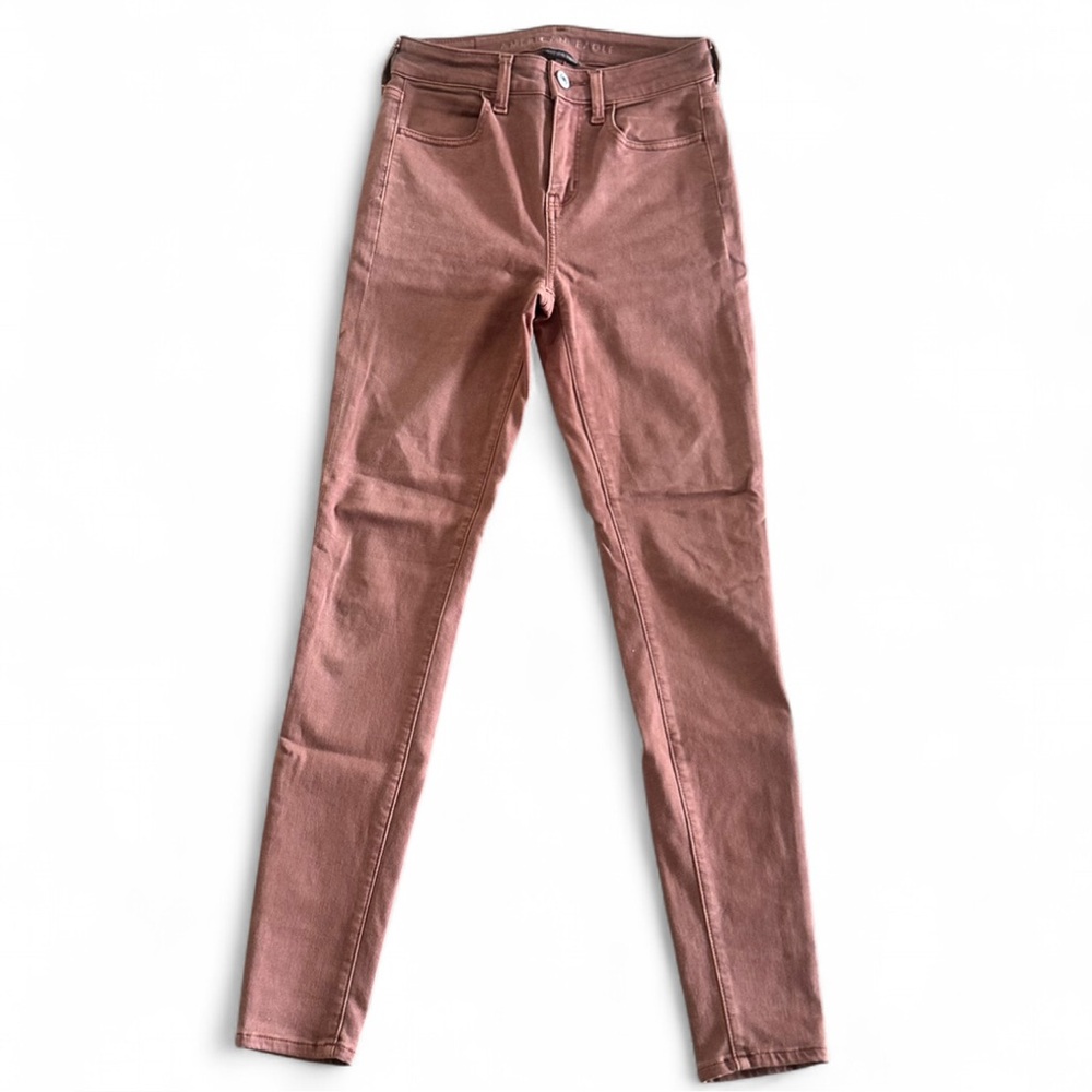 American Eagle Outfitters Women's Dusty Pink Skinny Jeans